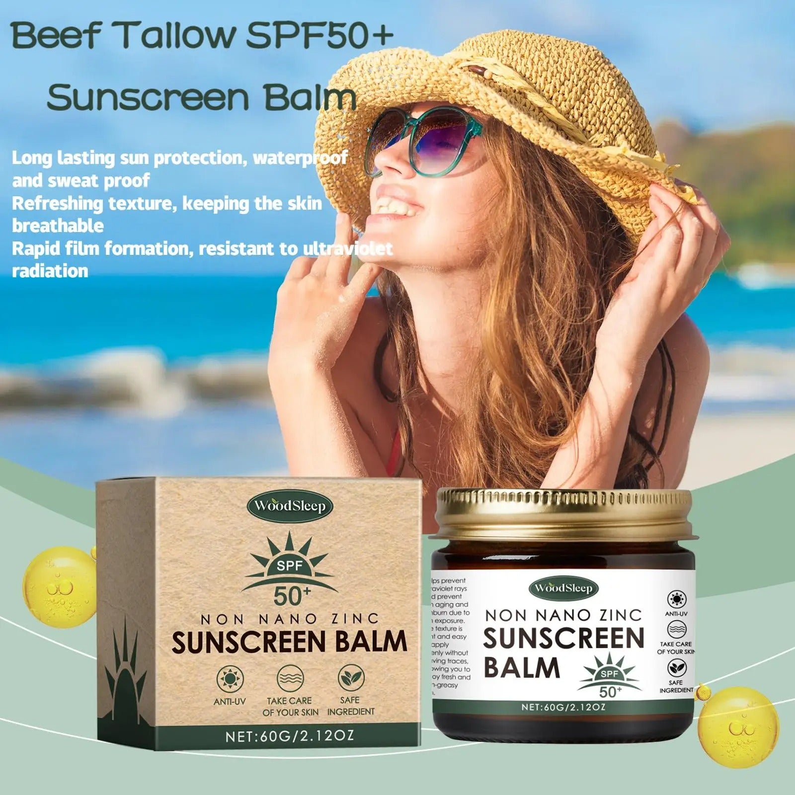 Zinc Oxide Beef Tallow Sunscreen